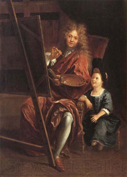 Antoine Coypel Portrait of the Artist with his Son,Charles-Antoine France oil painting art